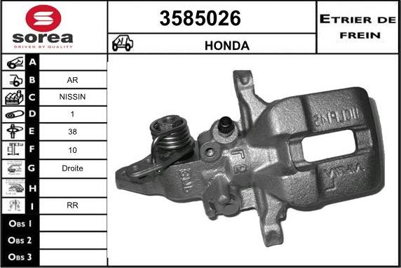 Sera 3585026 - Тормозной суппорт autosila-amz.com