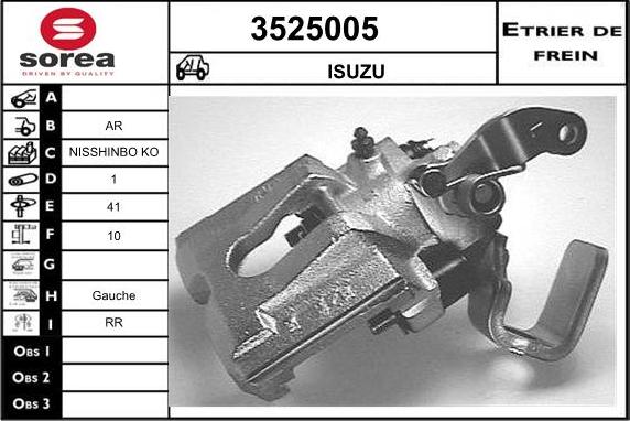 Sera 3525005 - Тормозной суппорт autosila-amz.com