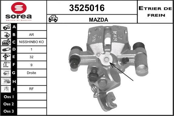 Sera 3525016 - Тормозной суппорт autosila-amz.com