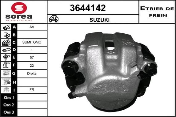 Sera 3644142 - Тормозной суппорт autosila-amz.com