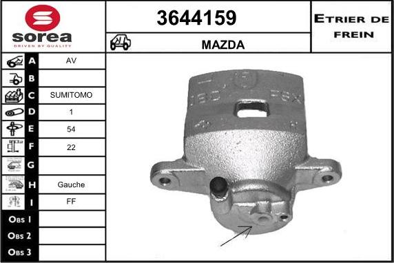 Sera 3644159 - Тормозной суппорт autosila-amz.com