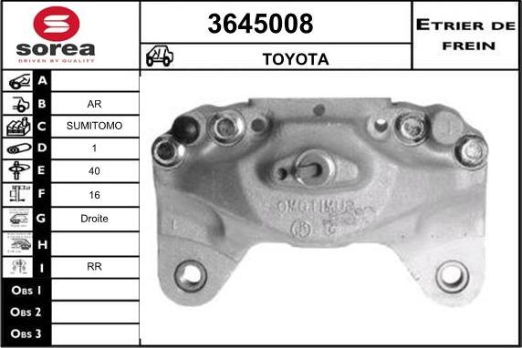 Sera 3645008 - Тормозной суппорт autosila-amz.com