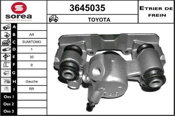 Sera 3645035 - Тормозной суппорт autosila-amz.com