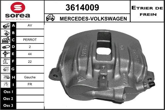 Sera 3614009 - Тормозной суппорт autosila-amz.com