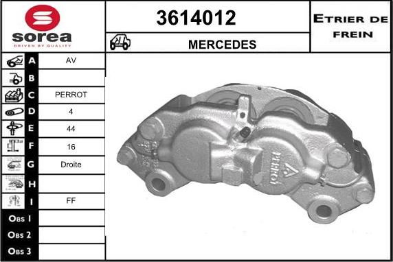 Sera 3614012 - Тормозной суппорт autosila-amz.com