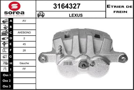 Sera 3164327 - Тормозной суппорт autosila-amz.com