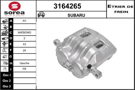 Sera 3164265 - Тормозной суппорт autosila-amz.com