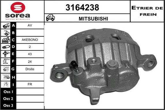 Sera 3164238 - Тормозной суппорт autosila-amz.com