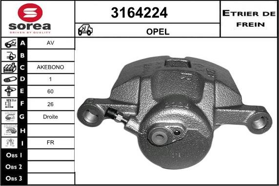 Sera 3164224 - Тормозной суппорт autosila-amz.com