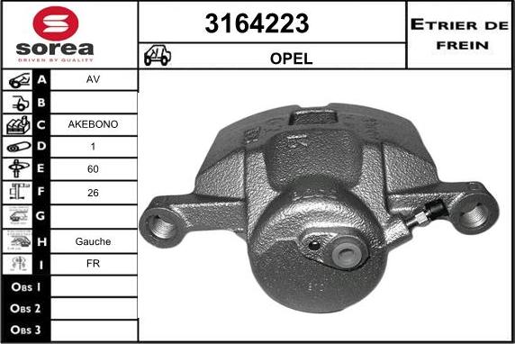 Sera 3164223 - Тормозной суппорт autosila-amz.com