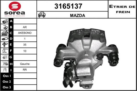 Sera 3165137 - Тормозной суппорт autosila-amz.com