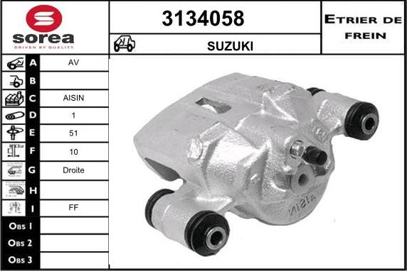 Sera 3134058 - Тормозной суппорт autosila-amz.com