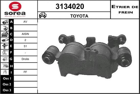 Sera 3134020 - Тормозной суппорт autosila-amz.com