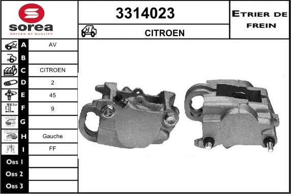 Sera 3314023 - Тормозной суппорт autosila-amz.com