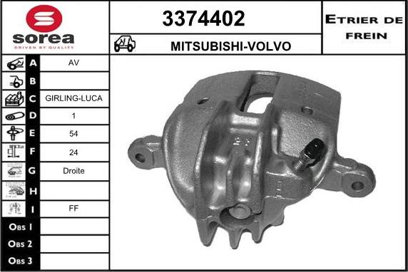 Sera 3374402 - Тормозной суппорт autosila-amz.com