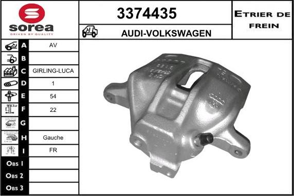 Sera 3374435 - Тормозной суппорт autosila-amz.com