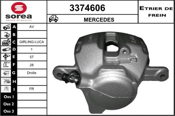 Sera 3374606 - Тормозной суппорт autosila-amz.com