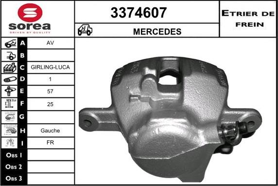 Sera 3374607 - Тормозной суппорт autosila-amz.com