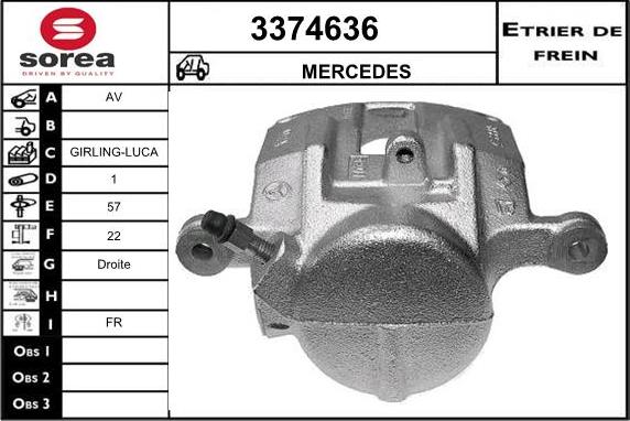 Sera 3374636 - Тормозной суппорт autosila-amz.com