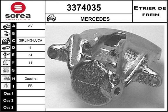 Sera 3374035 - Тормозной суппорт autosila-amz.com