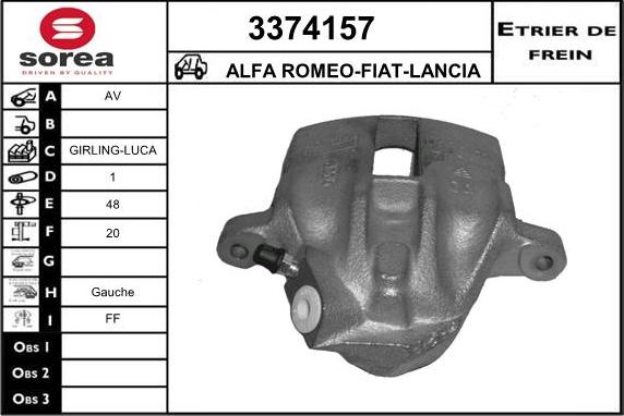 Sera 3374157 - Тормозной суппорт autosila-amz.com