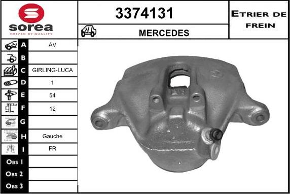 Sera 3374131 - Тормозной суппорт autosila-amz.com