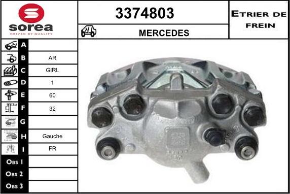 Sera 3374803 - Тормозной суппорт autosila-amz.com