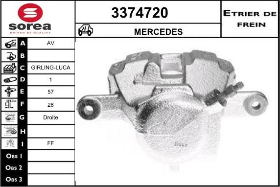 Sera 3374720 - Тормозной суппорт autosila-amz.com