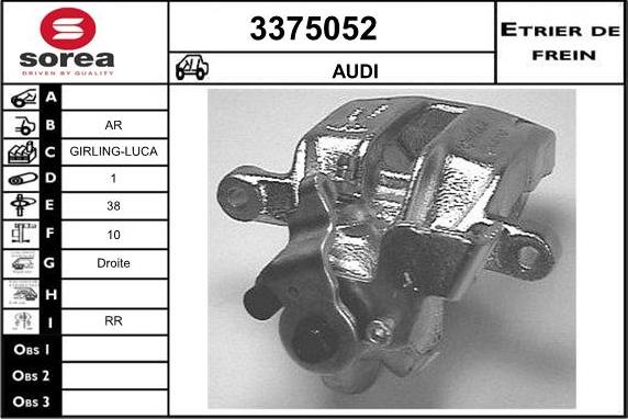 Sera 3375052 - Тормозной суппорт autosila-amz.com