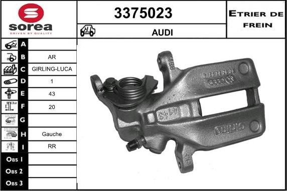 Sera 3375023 - Тормозной суппорт autosila-amz.com