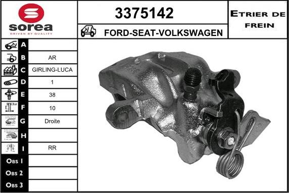 Sera 3375142 - Тормозной суппорт autosila-amz.com