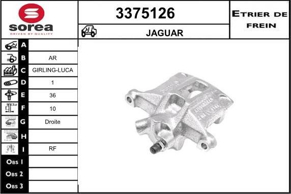 Sera 3375126 - Тормозной суппорт autosila-amz.com