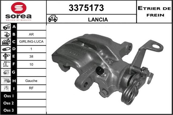 Sera 3375173 - Тормозной суппорт autosila-amz.com