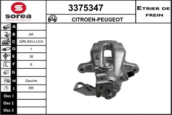 Sera 3375347 - Тормозной суппорт autosila-amz.com