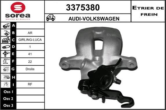 Sera 3375380 - Тормозной суппорт autosila-amz.com