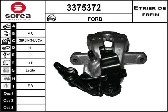 Sera 3375372 - Тормозной суппорт autosila-amz.com