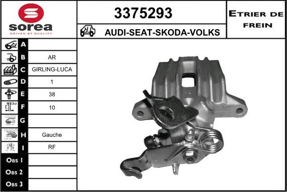 Sera 3375293 - Тормозной суппорт autosila-amz.com