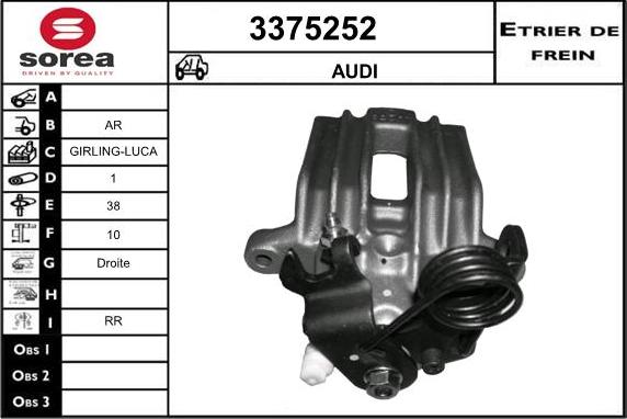 Sera 3375252 - Тормозной суппорт autosila-amz.com