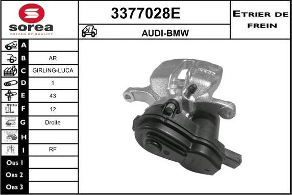 Sera 3377028E - Тормозной суппорт autosila-amz.com