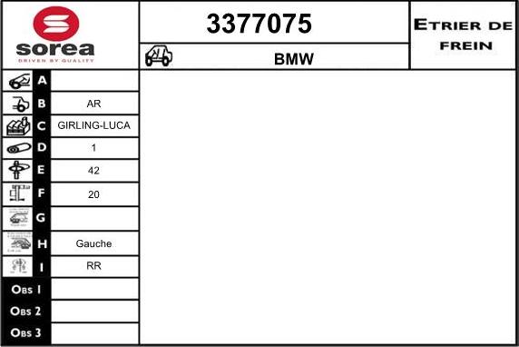 Sera 3377075 - Тормозной суппорт autosila-amz.com