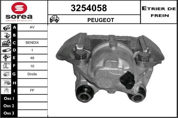 Sera 3254058 - Тормозной суппорт autosila-amz.com