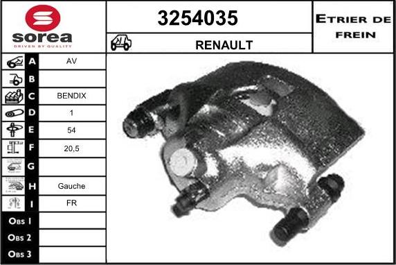 Sera 3254035 - Тормозной суппорт autosila-amz.com