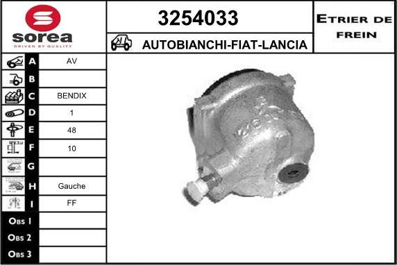 Sera 3254033 - Тормозной суппорт autosila-amz.com