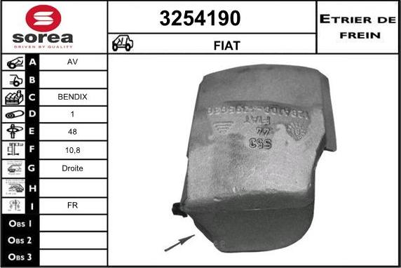 Sera 3254190 - Тормозной суппорт autosila-amz.com