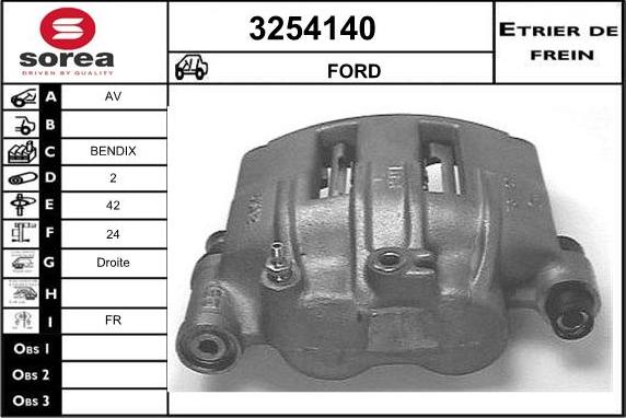 Sera 3254140 - Тормозной суппорт autosila-amz.com