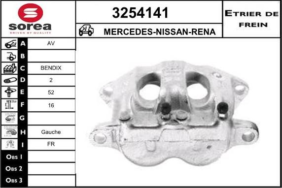 Sera 3254141 - Тормозной суппорт autosila-amz.com