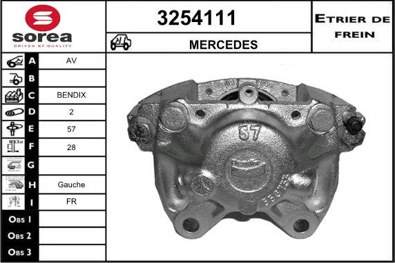 Sera 3254111 - Тормозной суппорт autosila-amz.com