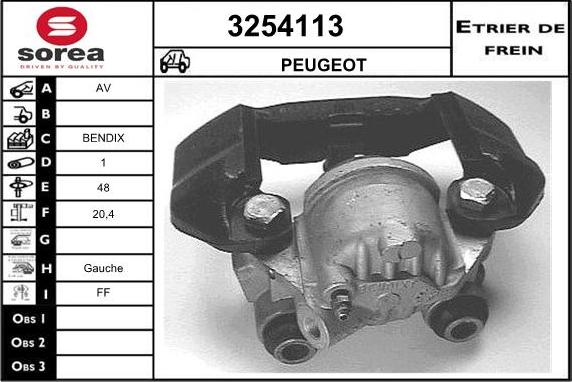 Sera 3254113 - Тормозной суппорт autosila-amz.com