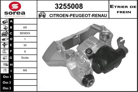 Sera 3255008 - Тормозной суппорт autosila-amz.com