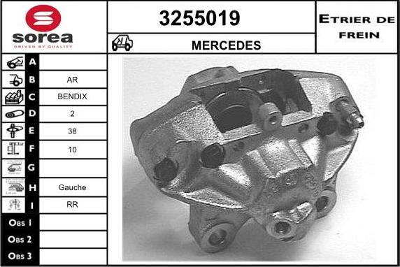 Sera 3255019 - Тормозной суппорт autosila-amz.com